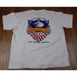 Vintage 90s Desert Storm POW MIA Men's Single Stitch T Shirt Size XL